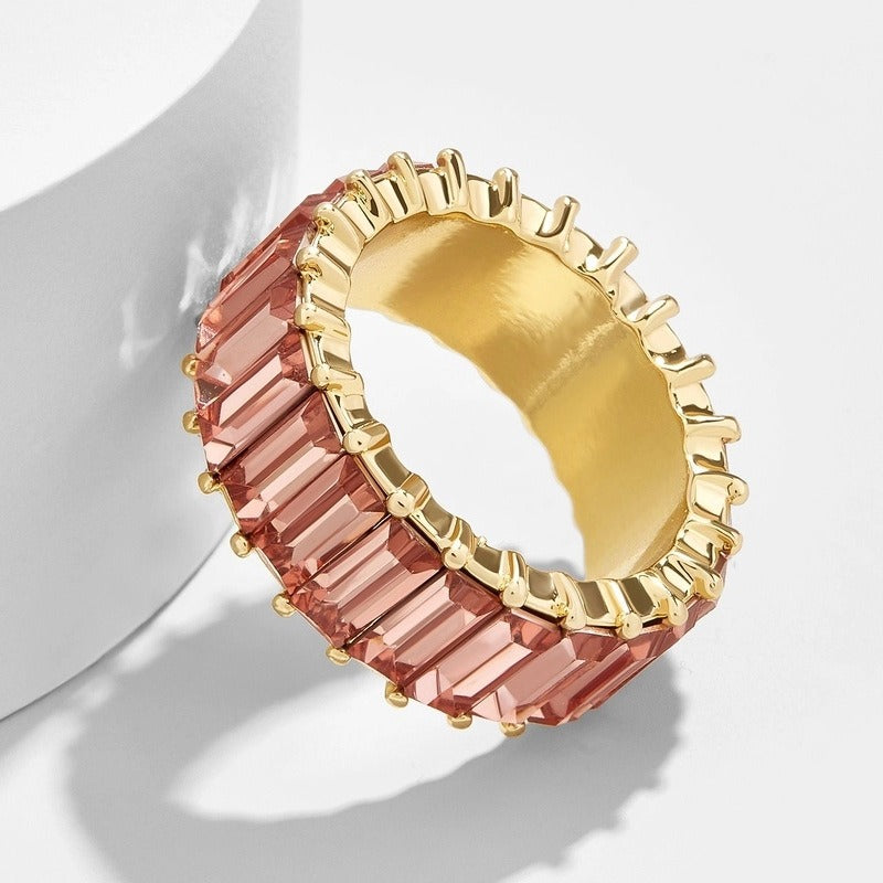 18K Gold Colorful Gem-Stacked Ring - Damned Threads